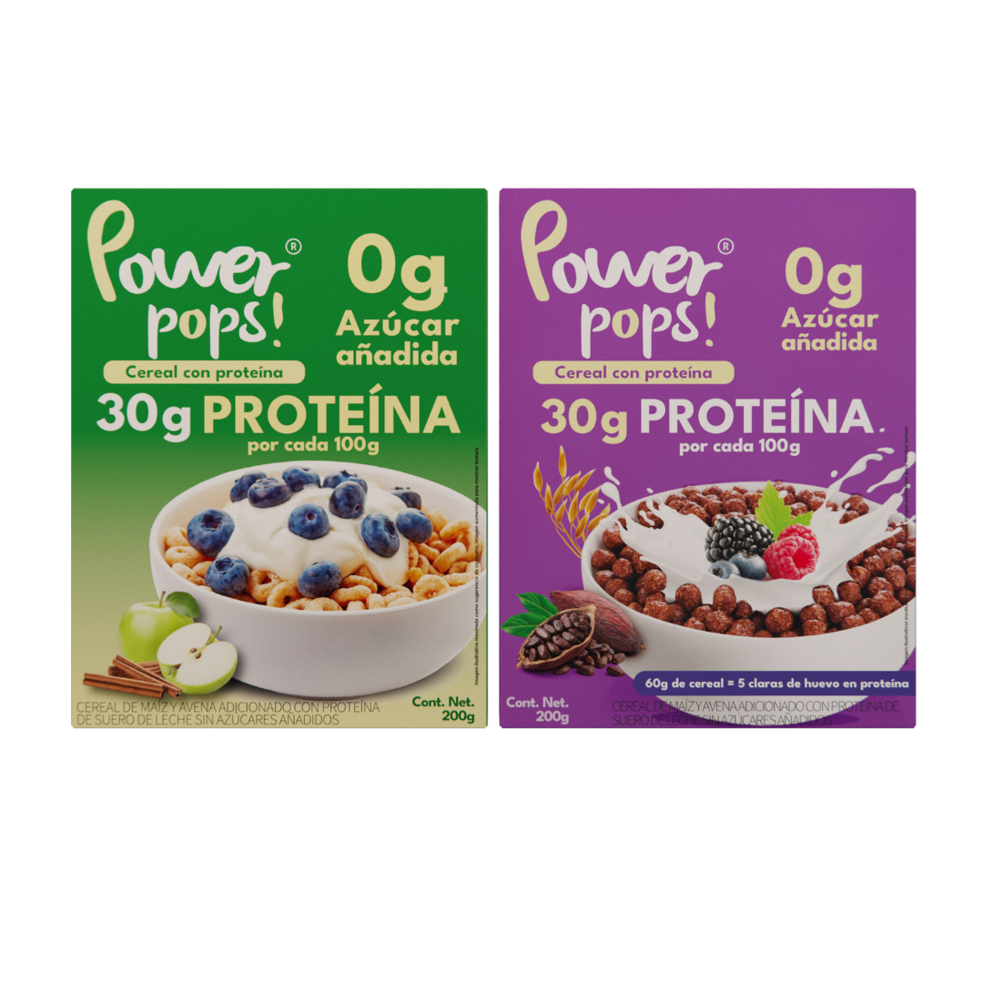 2-pack Power pops! cereal alto en proteína de suero de leche