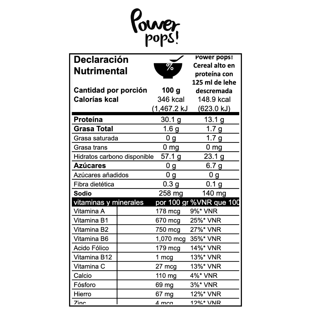 4x4 pack --> 4 Power pops!  + 4 ¡Mucha proteína! con Envío gratis