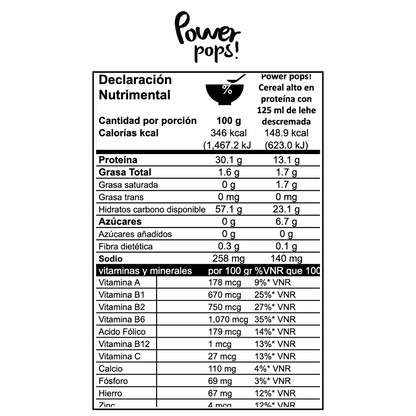 4x4 pack --> 4 Power pops!  + 4 ¡Mucha proteína! con Envío gratis