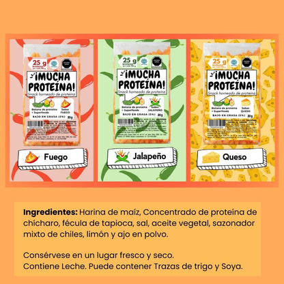 15 pzas de 50 g ¡Mucha Proteína! con Envio Gratis