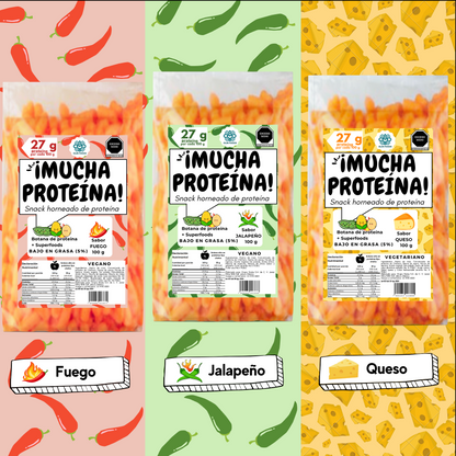 ¡Mucha proteína! distribuidor 120 pzas 50 g + Envio Gratis