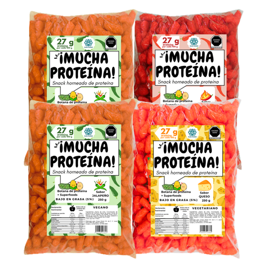 1 Kg ¡Mucha proteína! -> 20 pack de 50 g MIX